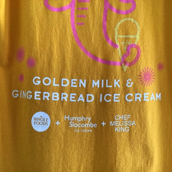 NWOT Custom Elephant Ice Cream Marigold Tee - Picture 4 of 6